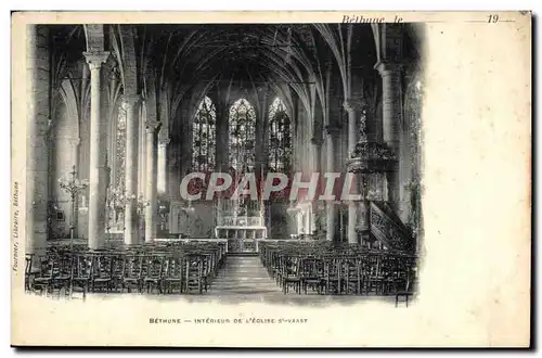 Cartes postales Bethune Interieur De L&#39Eglise St Vaast