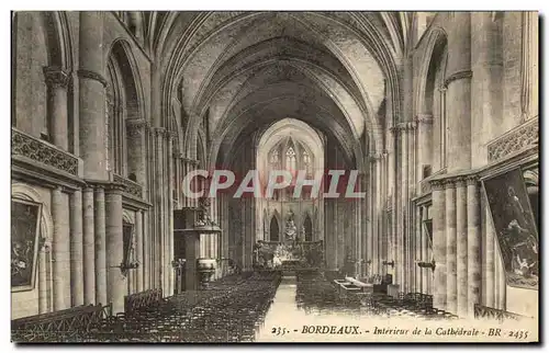 Ansichtskarte AK Bordeaux Interieur De La Cathedrale