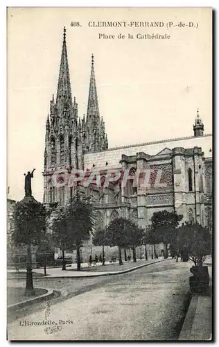 Cartes postales Clermont Ferrand Place de la Cathedrale