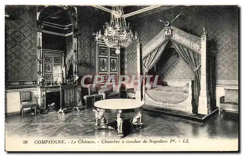 Ansichtskarte AK Compiegne Le Chateau Chambre a coucher de Napoleon 1er