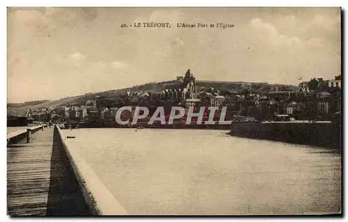 Cartes postales Le Treport L&#39Avant port et l&#39Eglise