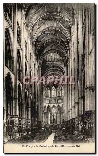 Ansichtskarte AK Rouen La Cathedrale de Rouen Grande Nef