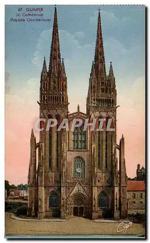 Cartes postales Quimper La Cathedrale