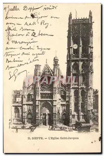 Cartes postales Dieppe L&#39Eglise Saint Jacques