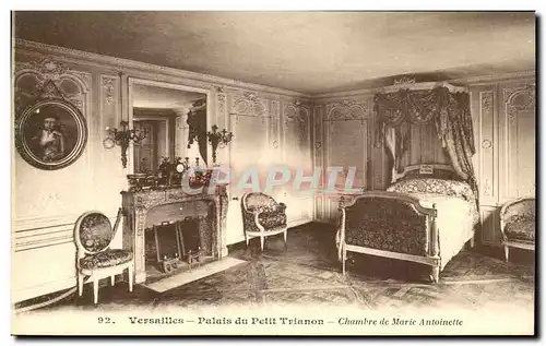 Cartes postales Versailles palais du Petit Trainon Chambre de Marie Antoinette