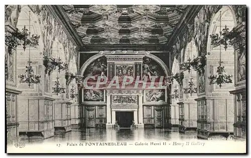 Cartes postales Palais de Fontainebleau Galerie Henri II