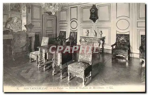 Ansichtskarte AK Fontainebleau Le Palais Salon de Madame de Maintenon