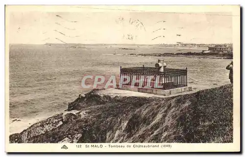 Cartes postales St Malo Tombeau de Chateaubriand