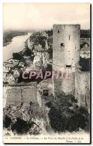 Ansichtskarte AK Chinon Le Chateau La Tour du Moulin et la Vallee de la Vienne