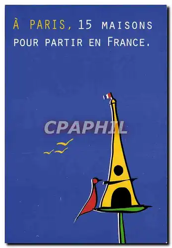 Cartes postales moderne Paris 15 Maisons Pour Partir En France Tour Eiffel