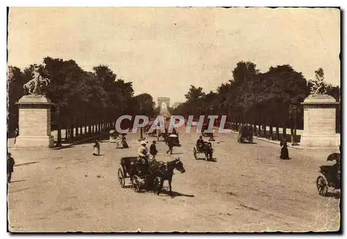 Ansichtskarte AK Paris Les chevaux de Marly Champs Elysees Arc de TRiomphe