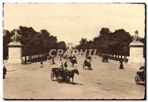 Ansichtskarte AK Paris Les Chevaux de Marly Champs Elysees Arc de Triomphe