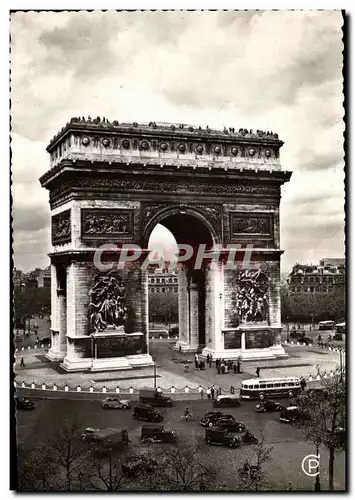 Ansichtskarte AK Paris En Avion L&#39arc de Triomphe et Place de L&#39Etoile