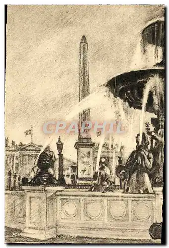 Cartes postales Paris Place de la Concorde