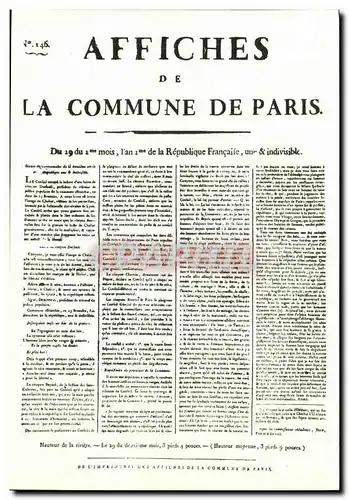 Moderne Karte Affiches La Commune De Paris