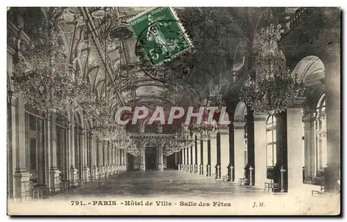 Ansichtskarte AK Paris Hotel De Ville Salle Des Fetes