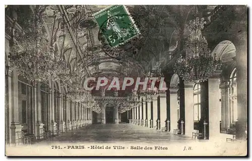 Cartes postales Paris Hotel De Ville Salle Des Fetes