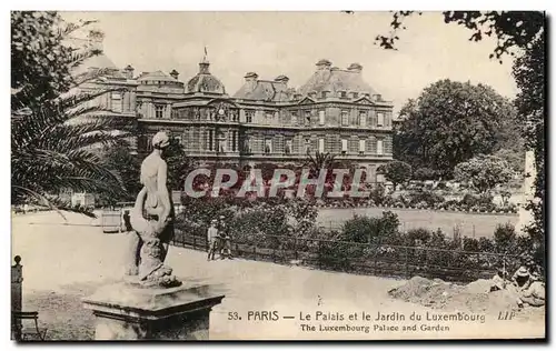 Ansichtskarte AK Paris Le Palais Et Le Jardin Du Luxembourg