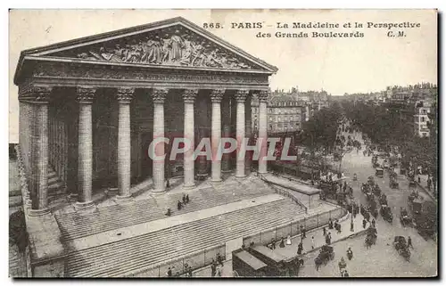 Cartes postales Paris La Madeleine Et La Perspective Des Grands Boulevards