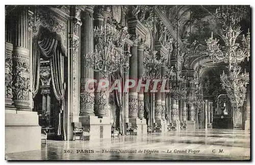 Cartes postales Paris theatre National De l&#39Opera Le Grand Foyer