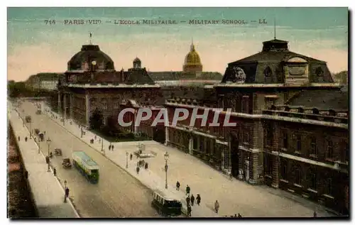 Cartes postales Paris L&#39Ecole Militaire Militaria