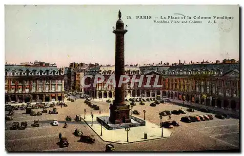 Cartes postales Paris La Place et la Coloanne Vendome