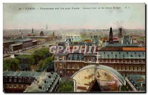 Cartes postales Paris Panorama sur les sept Ponts