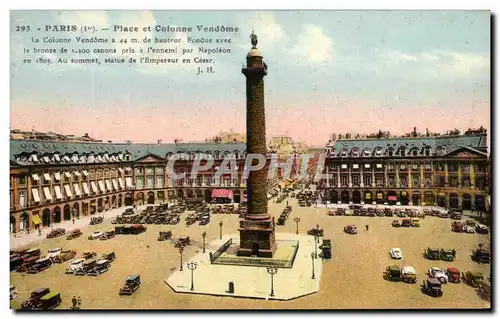 Ansichtskarte AK Paris Place et Colonne Vendome La Colonne Vendome