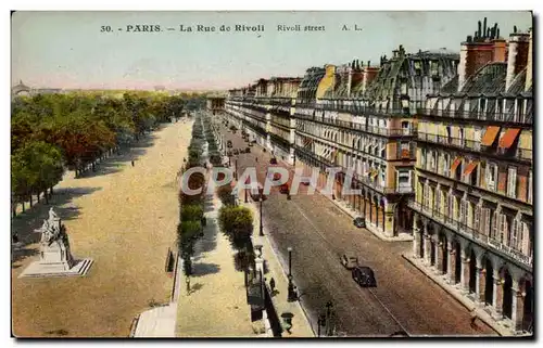 Cartes postales Paris La Rue de Rivoli