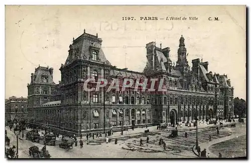 Cartes postales Paris Hotel de Ville