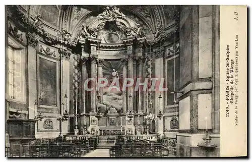 Cartes postales Paris Eglise St Sulpice Chapelle de la Vierge