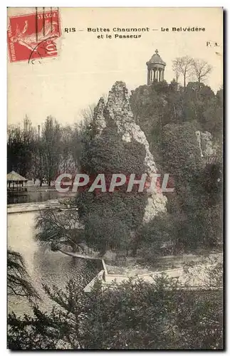 Ansichtskarte AK Paris Buttes Chaumont Le Belvedere et le Passeur