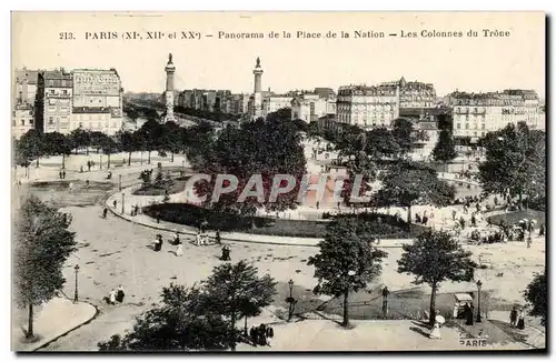 Ansichtskarte AK Paris panorama de la Place de la Nation Les Colonnes du Trone