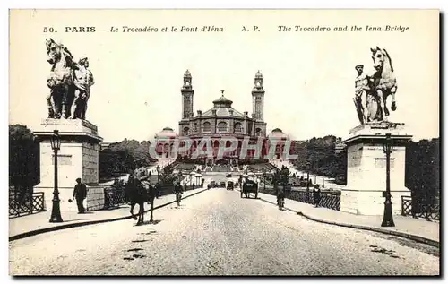 Cartes postales Paris Le Trocadero Et Le Pont D&#39Iena