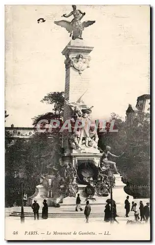 Cartes postales Paris Le Monument De Gambetta