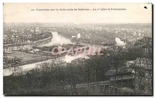 Ansichtskarte AK Panorama Sur La Seine Pres De Bellevue Au Plan Le Funiculaire