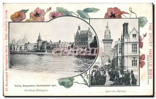 Cartes postales Paris Exposition Universelle Pavillons Etrangers Quai des Nations