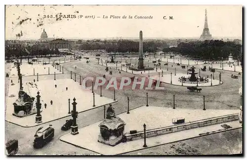 Ansichtskarte AK Paris La Place De La Concorde Tour Eiffel