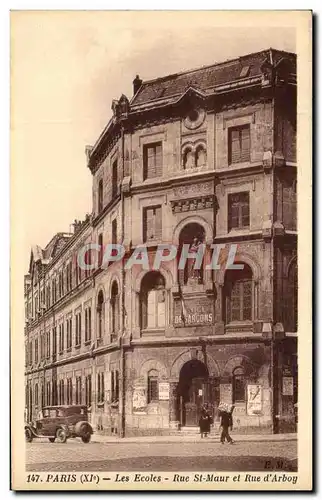 Cartes postales Paris Les Ecoles Rue St Maur Et Rue d&#39Arboy