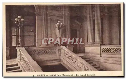 Cartes postales Paris Hotel Des Monnaies Le Grand Escalier