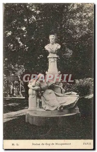 Cartes postales Statue de Guy de Maupassant Paris