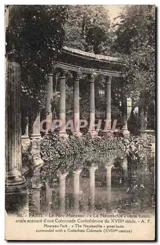 Ansichtskarte AK Paris Le Parc Monceau La Naumachie vaste bassin ovale entoure d&#39une Colonnade Corinthienne