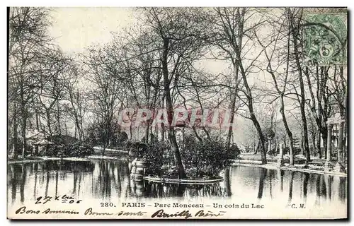 Ansichtskarte AK Paris Parc Monceau Un coin du Lac