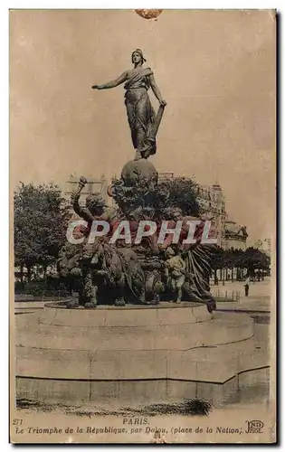 Cartes postales Paris Le Triomphe de la Republique par Dalou