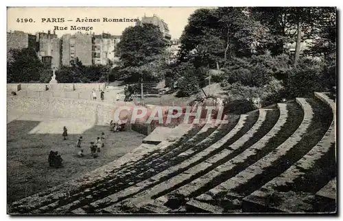 Cartes postales Paris Arenes Romaines Rue Monge