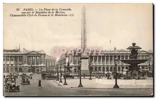 Ansichtskarte AK Paris le Place de la Concorde vue sur le Ministere de la Marine