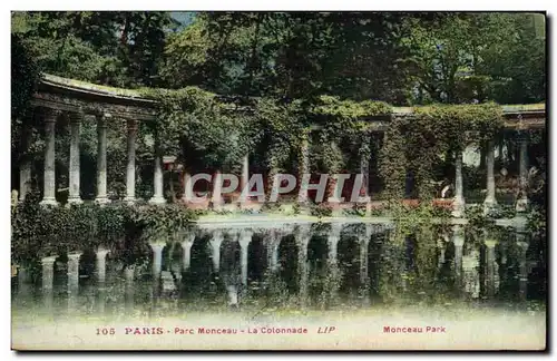 Ansichtskarte AK Paris Parc Monceau La Colonnade