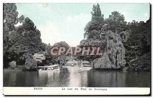 Cartes postales Paris Le Lac Bois de Boulogne