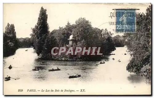 Cartes postales Paris Le Lac Bois de Boulogne