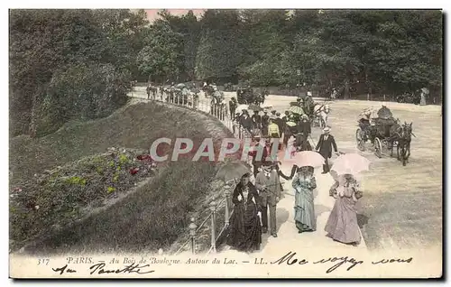 Cartes postales Paris Au Bois de Boulogne Autour du Lac